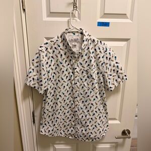 Mens Original Penguin Short Sleeve Button Down Shirt